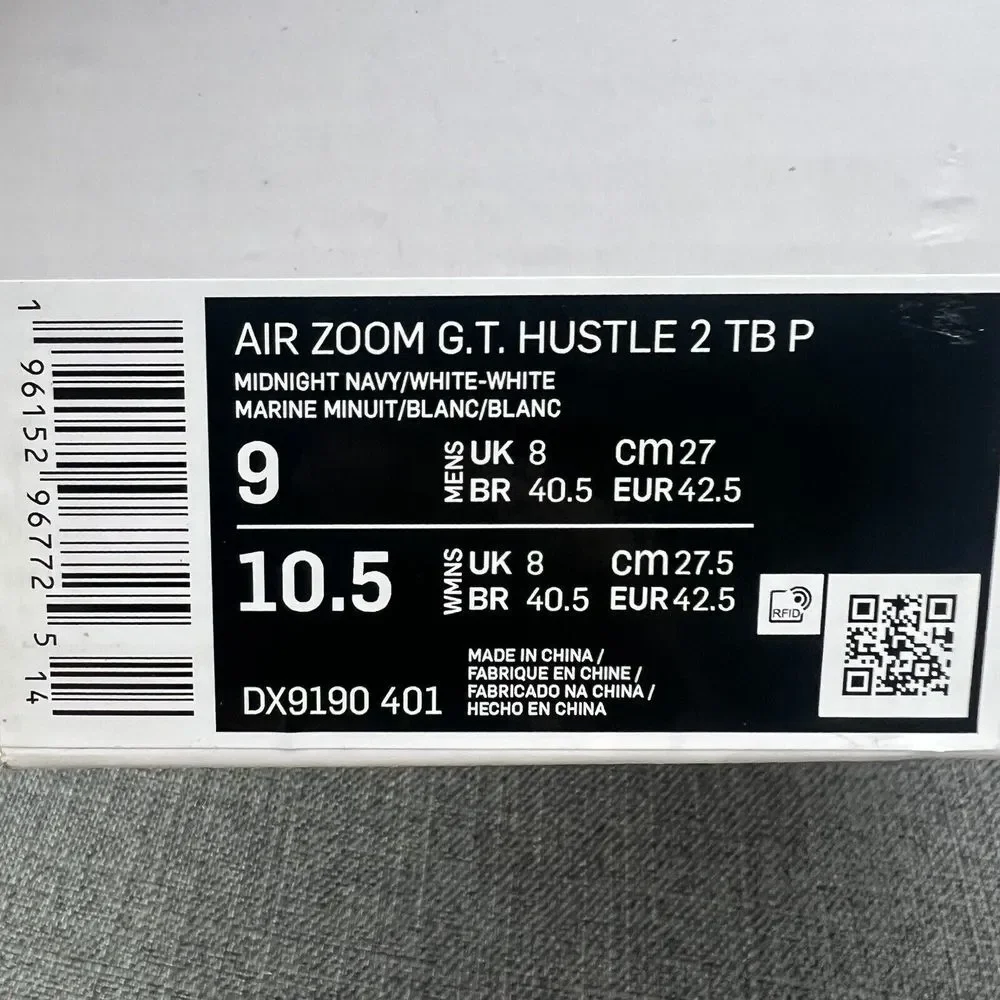 Men's Size 9 - Nike Air Zoom G.T. Hustle 2 TB Promo Sneakers DX9190-401 - Picture 10 of 10